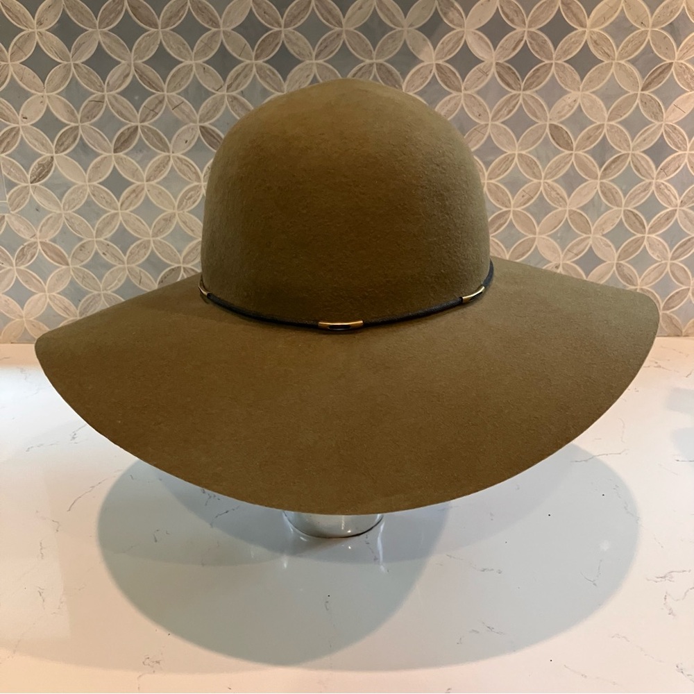 Vintage Scala Collezione Floppy Wide Brown Green Floppy Brim Hat 100% Wool OS - Picture 4 of 11